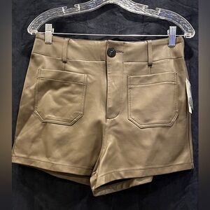 Anthropologie Maeve The Colette Faux Leather Shorts Sz 29